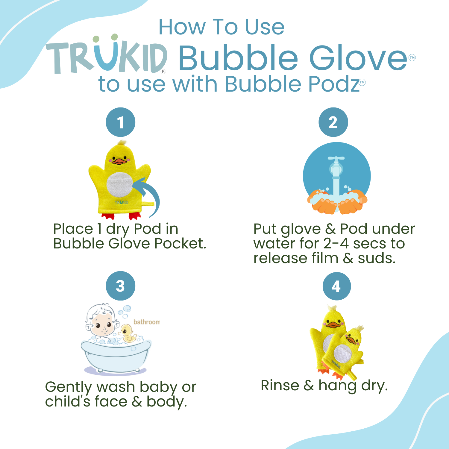 Trukid Bubble Podz, Sensitive Care (Eczema) Bubble Bath 60 Count