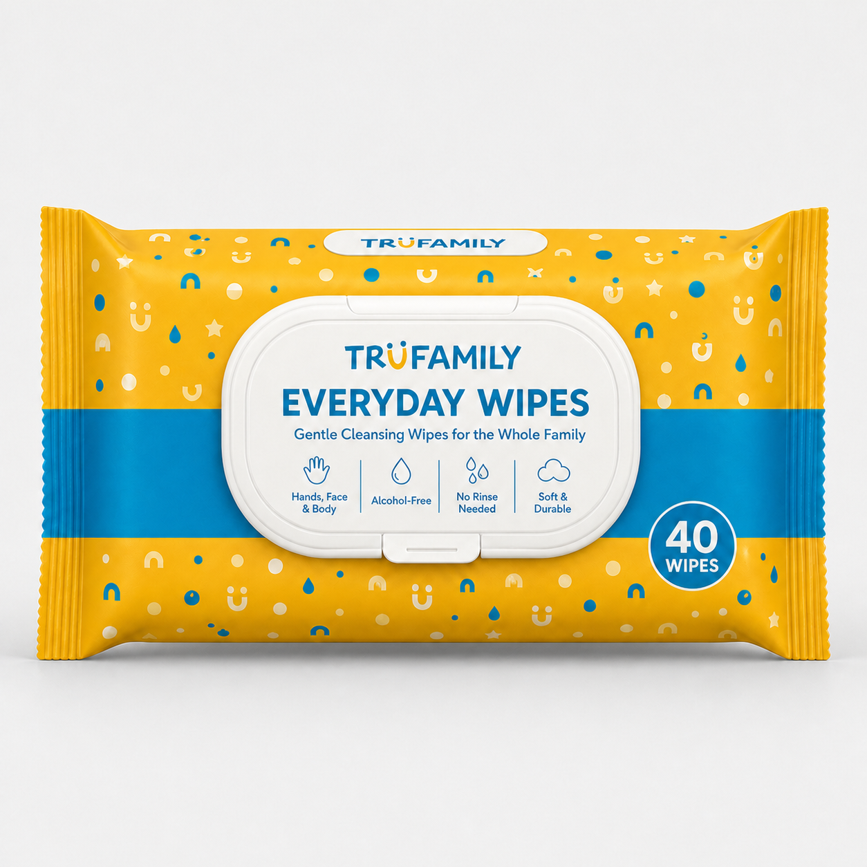 TruFamily Everyday Wipes | Gentle Cleansing Wipes for Hands, Face & Body