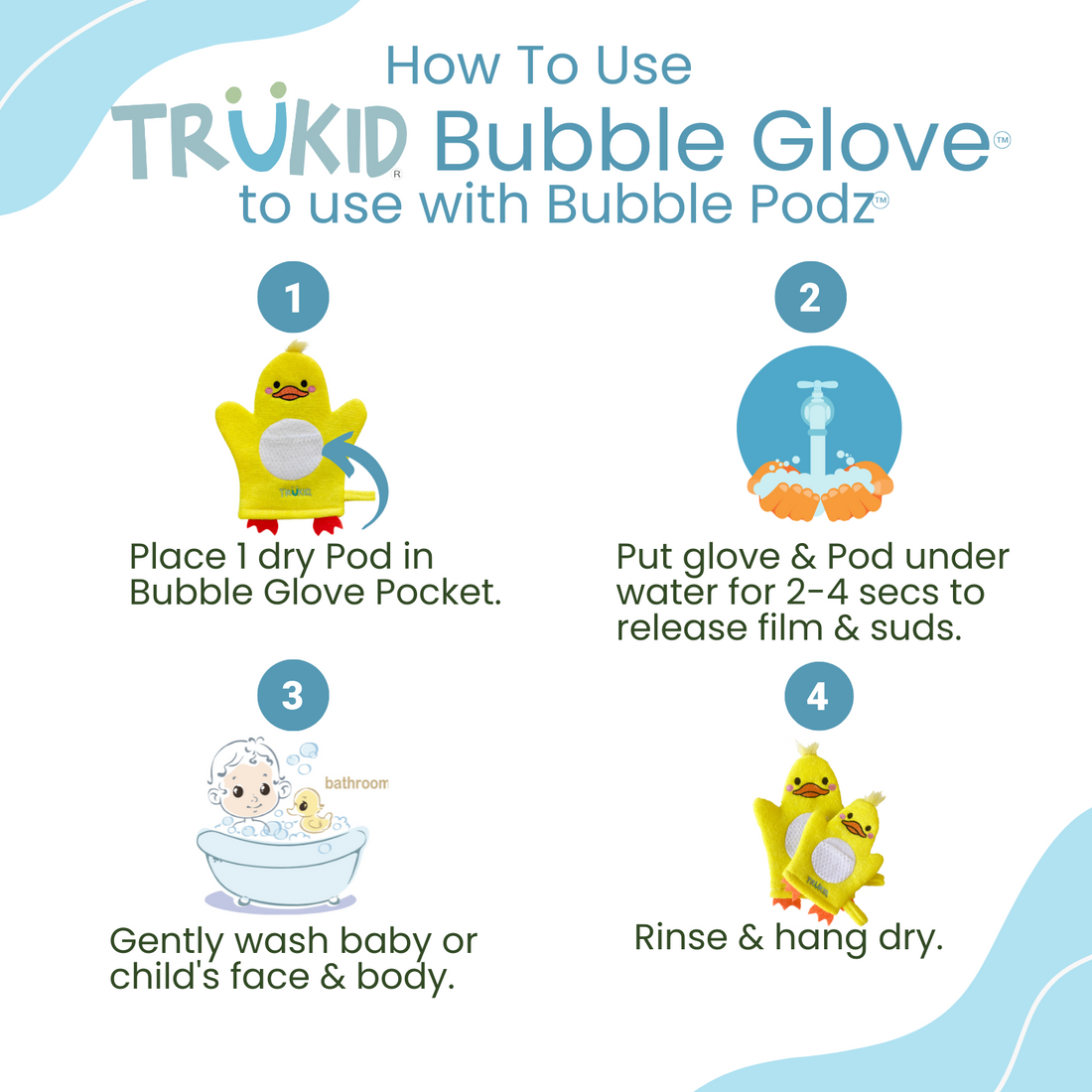 TruKid Bubble Glove Duck Family How to Use