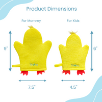 TruKid Bubble Glove Duck Family product dimensions