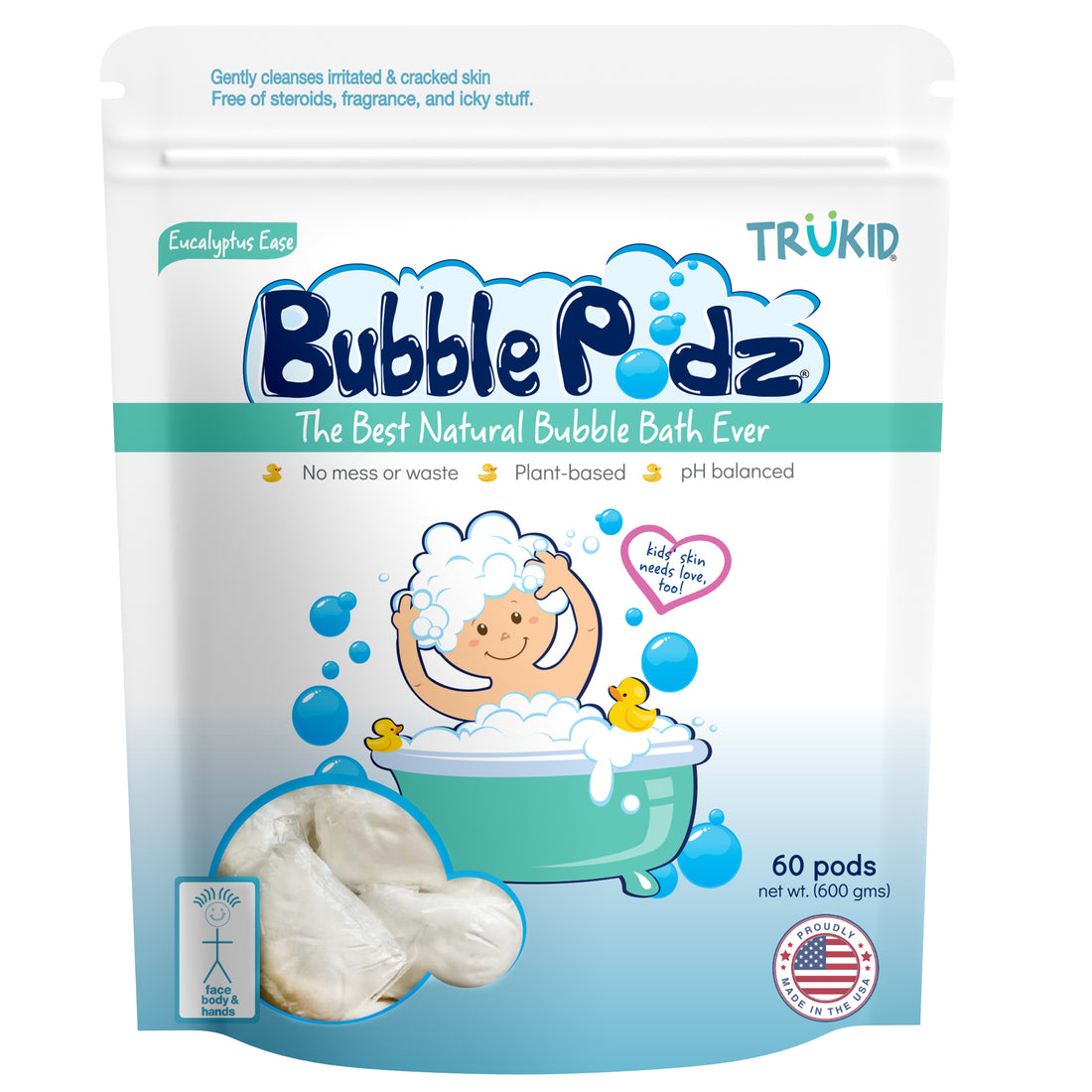Bubble Podz: Eucalyptus Ease Scented Bubble Bath