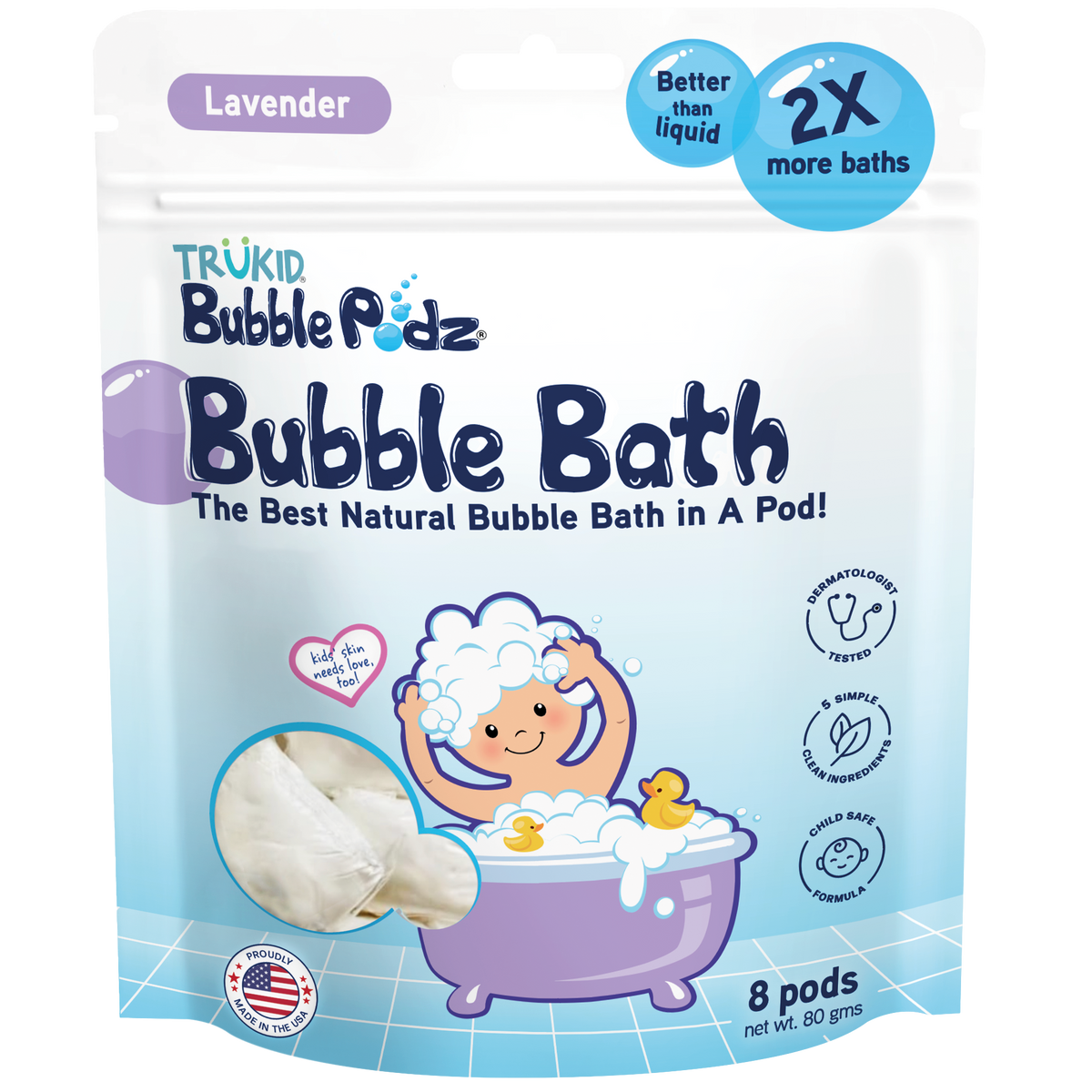 TruKid Bubble Podz Lavender Scented 8ct