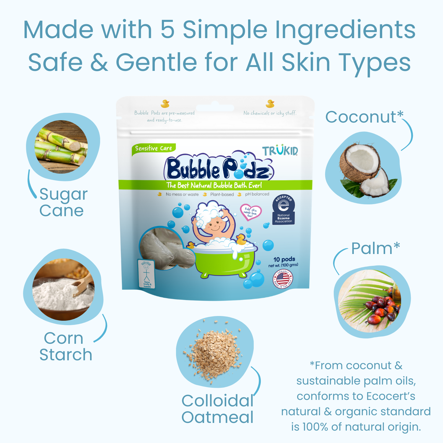 TruKid Bubble Podz, Sensitive Care (Eczema) Bubble Bath Trukid