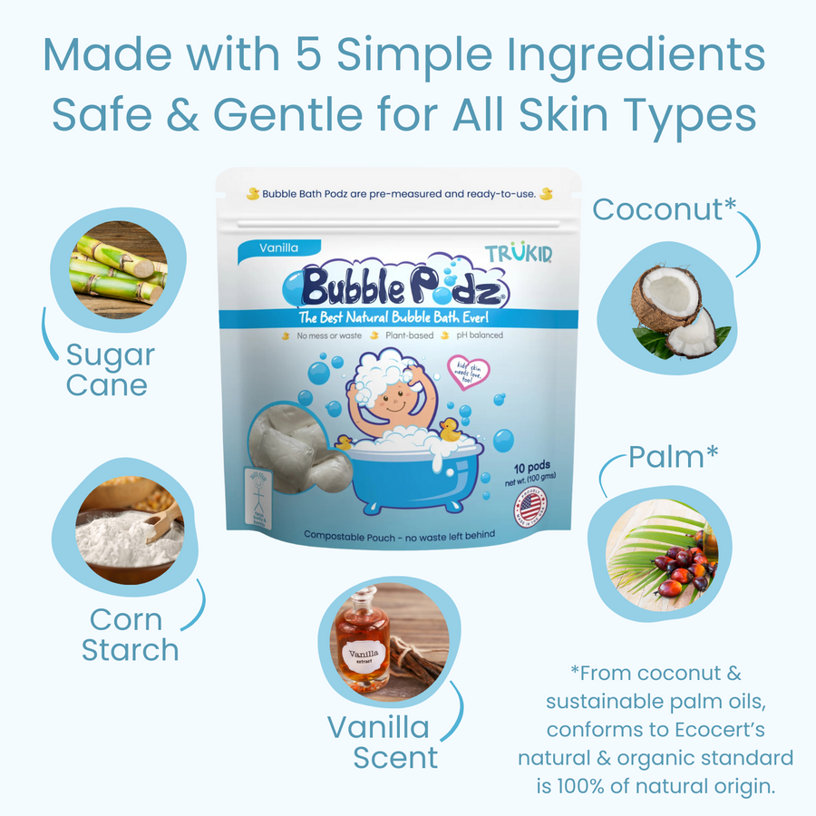 Made with 5 simple ingredients, safe and gentle for all skin types.