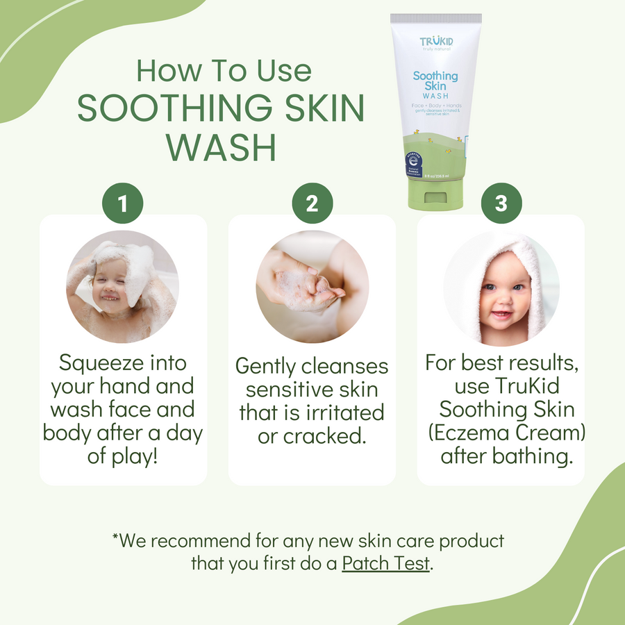 Gently cleanses sensitive skin that is dry and cracked.