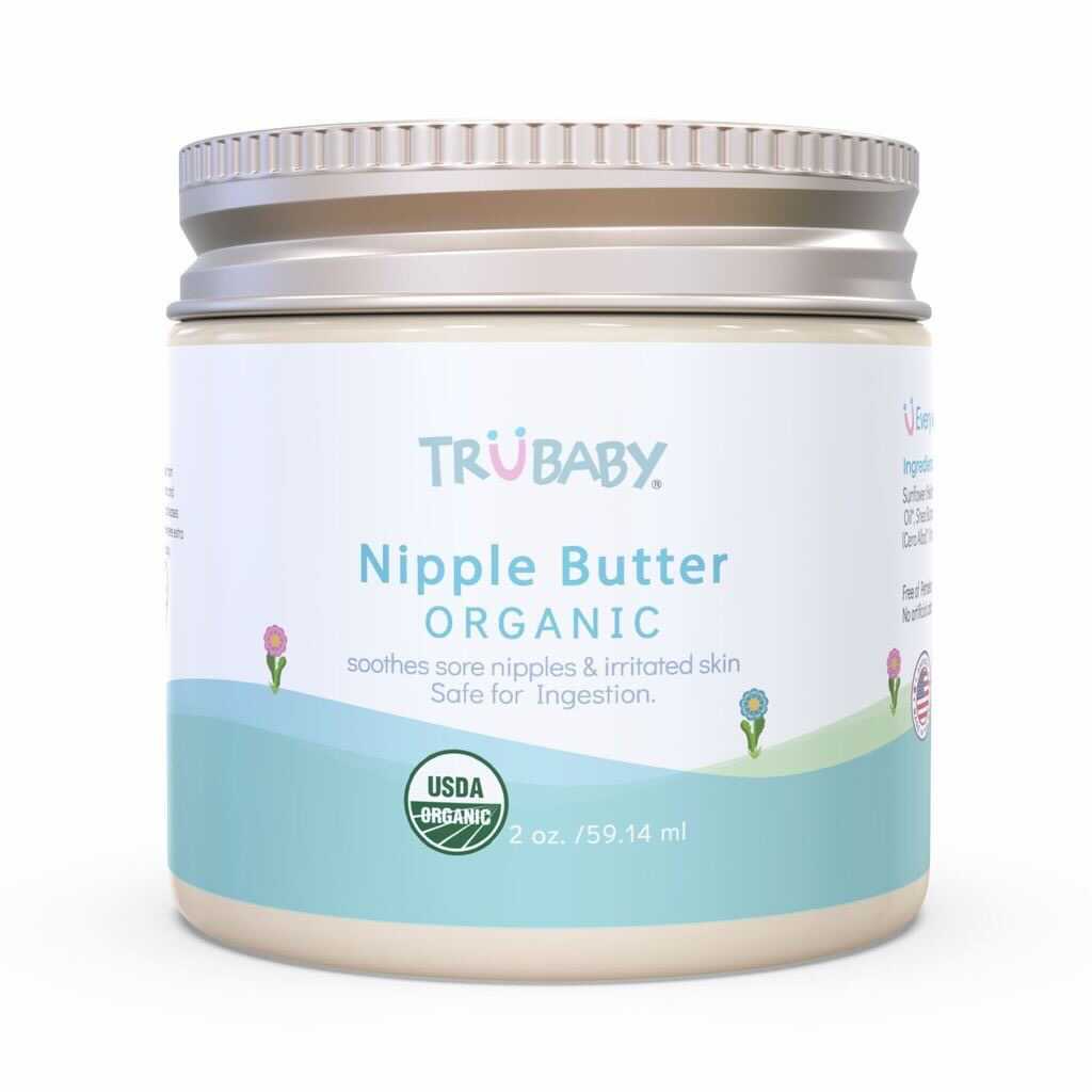 Front of TruBaby Nipple Butter tub.