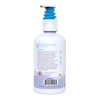 Ingredients panel of TruKid Lavender Hair & Body Wash bottle.